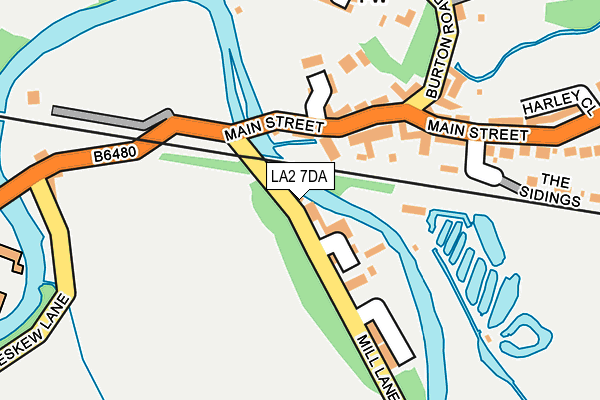LA2 7DA map - OS OpenMap – Local (Ordnance Survey)