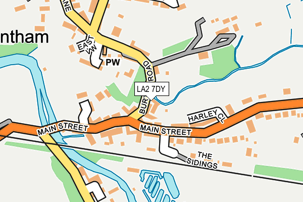 LA2 7DY map - OS OpenMap – Local (Ordnance Survey)