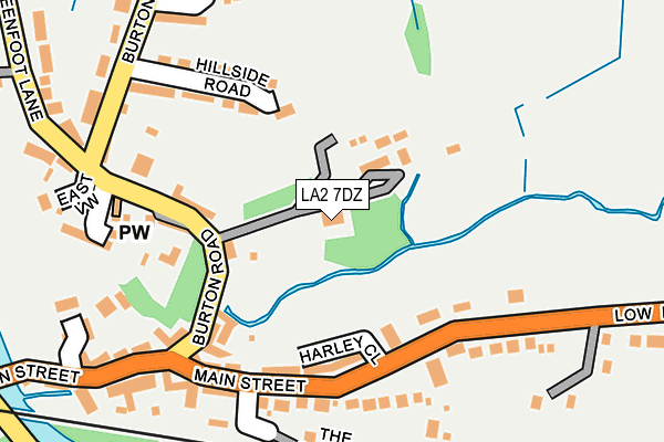LA2 7DZ map - OS OpenMap – Local (Ordnance Survey)