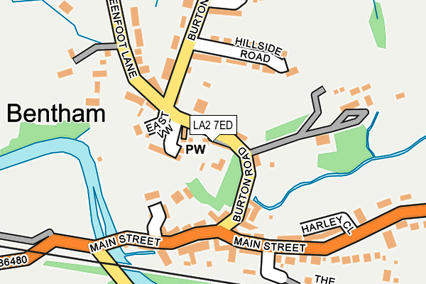 LA2 7ED map - OS OpenMap – Local (Ordnance Survey)