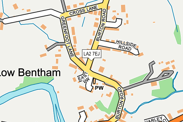 LA2 7EJ map - OS OpenMap – Local (Ordnance Survey)