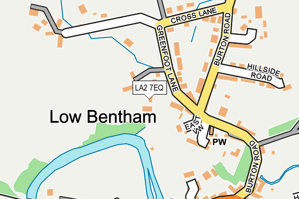 LA2 7EQ map - OS OpenMap – Local (Ordnance Survey)