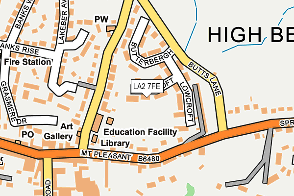 LA2 7FE map - OS OpenMap – Local (Ordnance Survey)