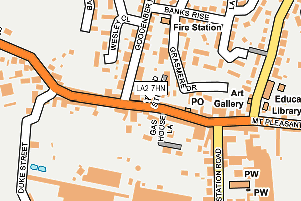 LA2 7HN map - OS OpenMap – Local (Ordnance Survey)