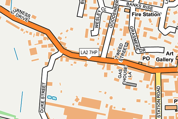 LA2 7HP map - OS OpenMap – Local (Ordnance Survey)