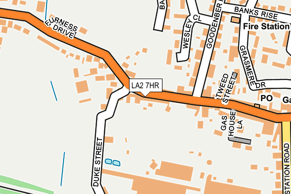 LA2 7HR map - OS OpenMap – Local (Ordnance Survey)