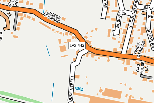 LA2 7HS map - OS OpenMap – Local (Ordnance Survey)