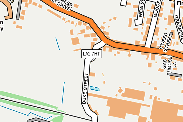 LA2 7HT map - OS OpenMap – Local (Ordnance Survey)