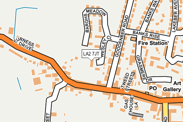 LA2 7JT map - OS OpenMap – Local (Ordnance Survey)