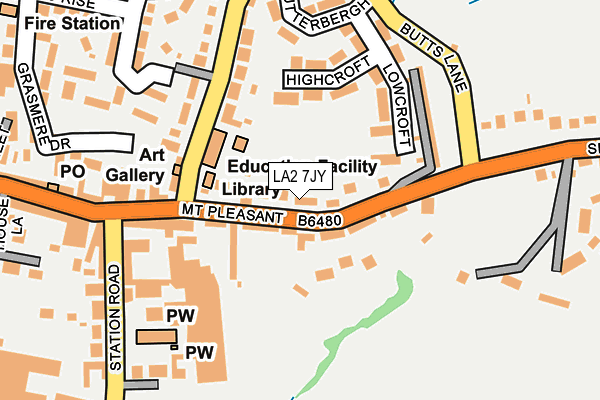LA2 7JY map - OS OpenMap – Local (Ordnance Survey)