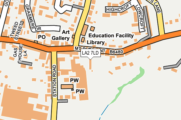 LA2 7LD map - OS OpenMap – Local (Ordnance Survey)