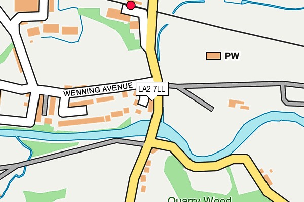 LA2 7LL map - OS OpenMap – Local (Ordnance Survey)