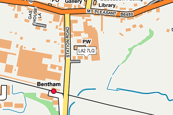 LA2 7LQ map - OS OpenMap – Local (Ordnance Survey)