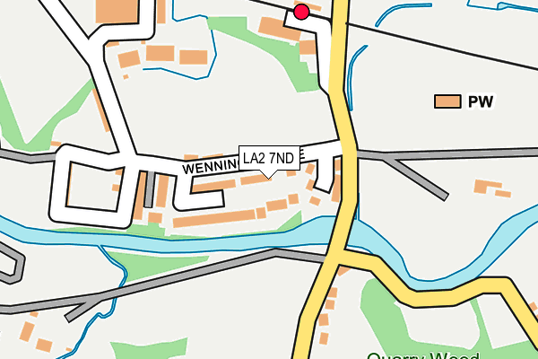 LA2 7ND map - OS OpenMap – Local (Ordnance Survey)