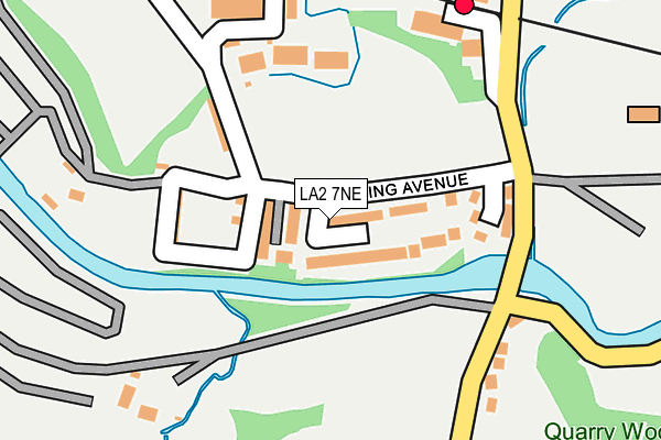 LA2 7NE map - OS OpenMap – Local (Ordnance Survey)