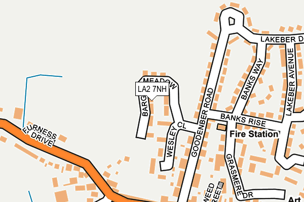 LA2 7NH map - OS OpenMap – Local (Ordnance Survey)