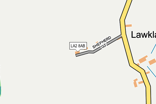 LA2 8AB map - OS OpenMap – Local (Ordnance Survey)