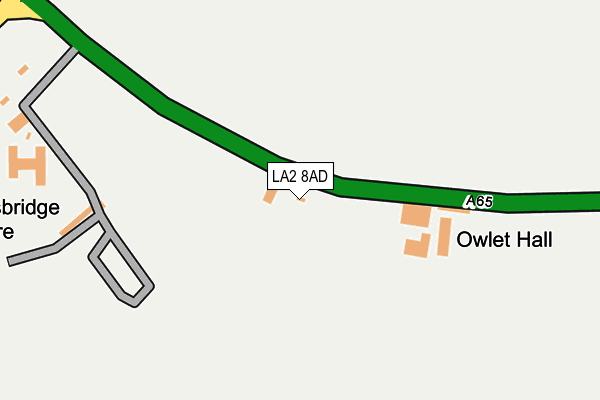 LA2 8AD map - OS OpenMap – Local (Ordnance Survey)