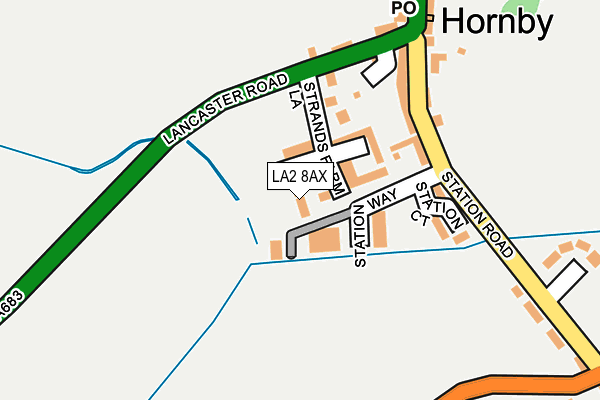 LA2 8AX map - OS OpenMap – Local (Ordnance Survey)