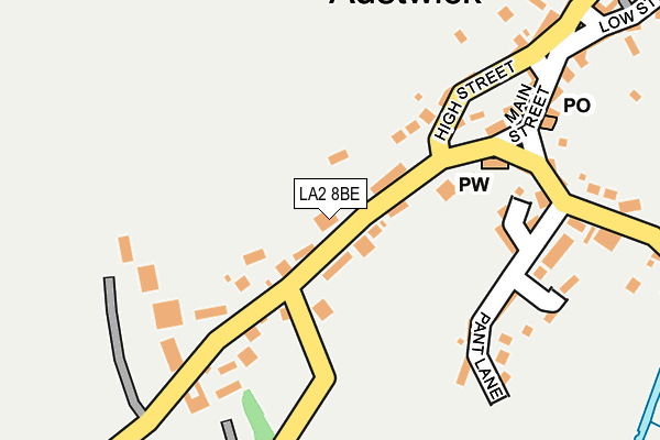 LA2 8BE map - OS OpenMap – Local (Ordnance Survey)