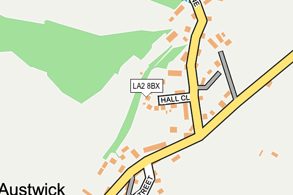 LA2 8BX map - OS OpenMap – Local (Ordnance Survey)