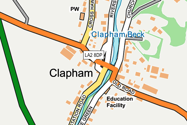 LA2 8DP map - OS OpenMap – Local (Ordnance Survey)