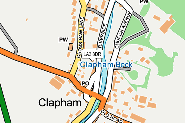 LA2 8DR map - OS OpenMap – Local (Ordnance Survey)