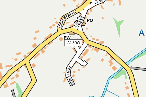 LA2 8DW map - OS OpenMap – Local (Ordnance Survey)