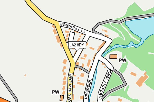 LA2 8DY map - OS OpenMap – Local (Ordnance Survey)