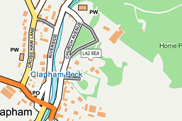 LA2 8EA map - OS OpenMap – Local (Ordnance Survey)