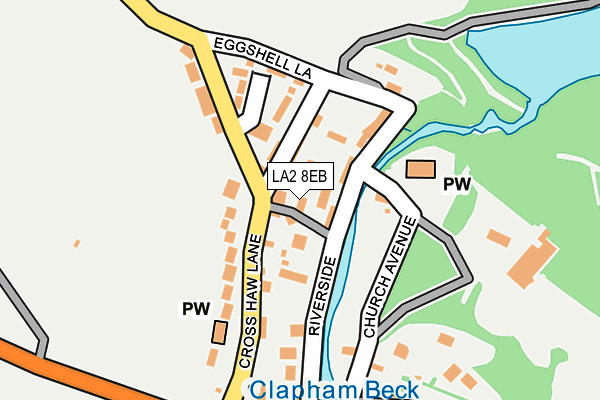 LA2 8EB map - OS OpenMap – Local (Ordnance Survey)