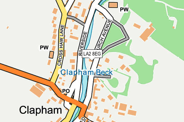 LA2 8EG map - OS OpenMap – Local (Ordnance Survey)