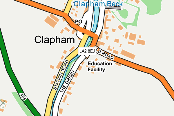 LA2 8EJ map - OS OpenMap – Local (Ordnance Survey)