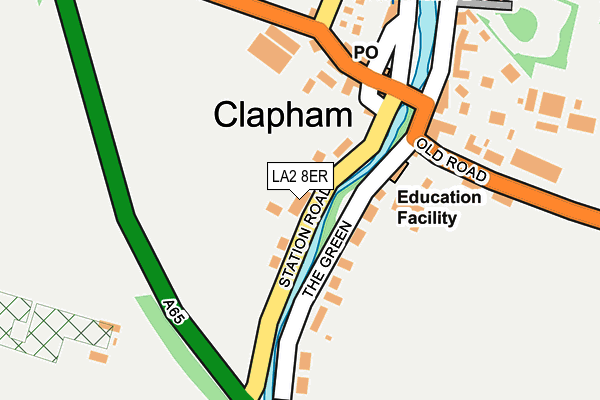 LA2 8ER map - OS OpenMap – Local (Ordnance Survey)