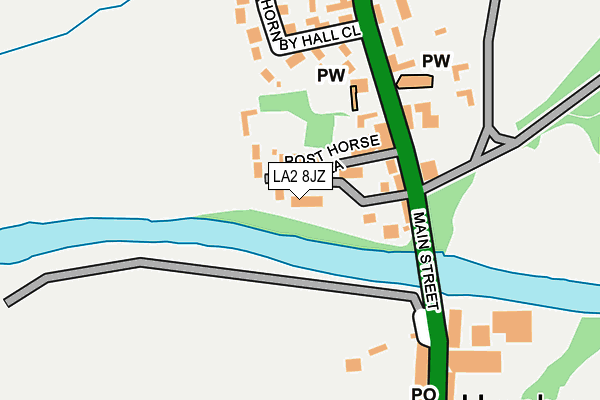 LA2 8JZ map - OS OpenMap – Local (Ordnance Survey)