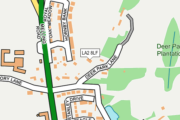 LA2 8LF map - OS OpenMap – Local (Ordnance Survey)