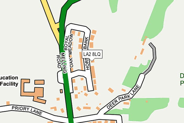 LA2 8LQ map - OS OpenMap – Local (Ordnance Survey)