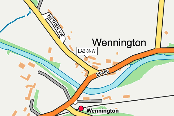 LA2 8NW map - OS OpenMap – Local (Ordnance Survey)