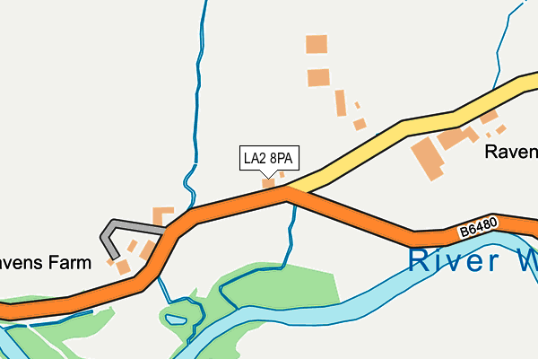 LA2 8PA map - OS OpenMap – Local (Ordnance Survey)