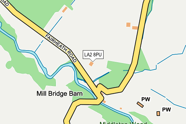 LA2 8PU map - OS OpenMap – Local (Ordnance Survey)