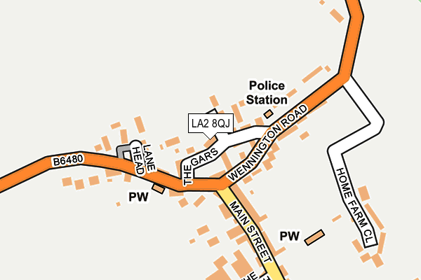 LA2 8QJ map - OS OpenMap – Local (Ordnance Survey)