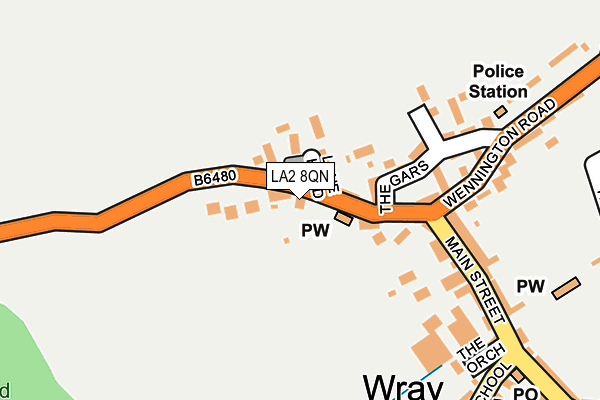 LA2 8QN map - OS OpenMap – Local (Ordnance Survey)