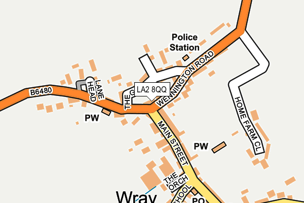 LA2 8QQ map - OS OpenMap – Local (Ordnance Survey)