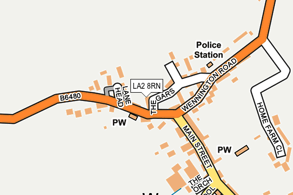 LA2 8RN map - OS OpenMap – Local (Ordnance Survey)
