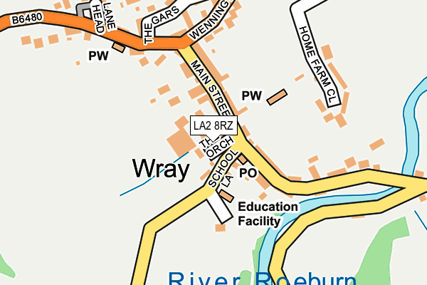 LA2 8RZ map - OS OpenMap – Local (Ordnance Survey)