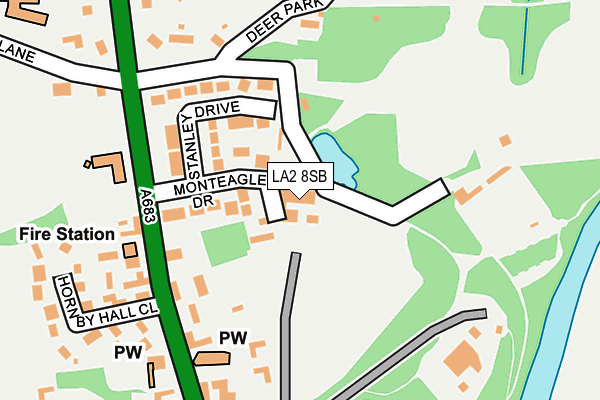 LA2 8SB map - OS OpenMap – Local (Ordnance Survey)