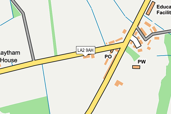 LA2 9AH map - OS OpenMap – Local (Ordnance Survey)