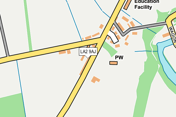 LA2 9AJ map - OS OpenMap – Local (Ordnance Survey)