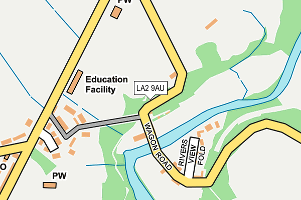 LA2 9AU map - OS OpenMap – Local (Ordnance Survey)