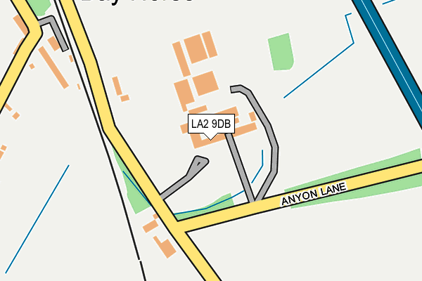 LA2 9DB map - OS OpenMap – Local (Ordnance Survey)